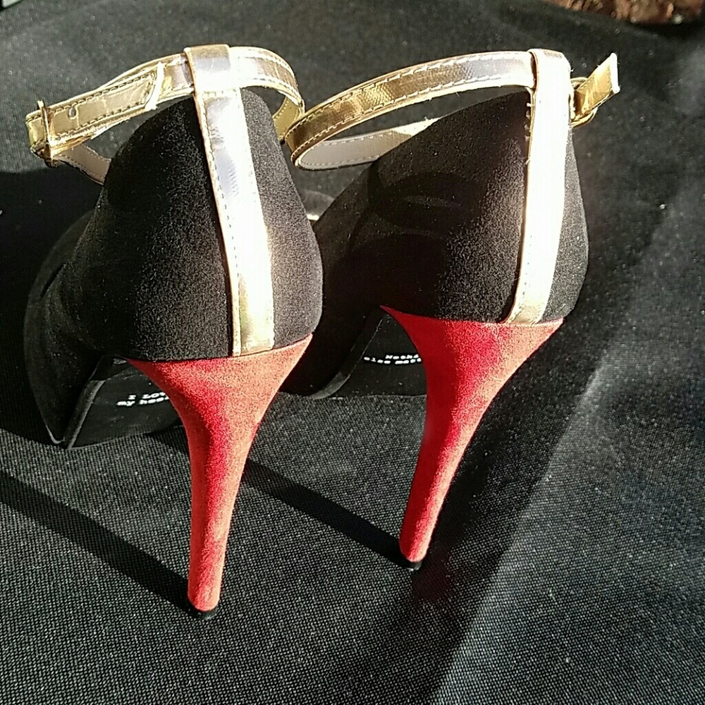 Zara Black Ankle Strap Suede Shoes - Picture 3 of 8